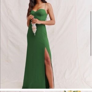 Reformation Melita Maxi Dress In Kelly 0 NWT